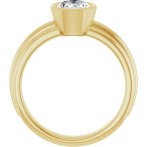 Rings 14K Yellow  8x6 mm Oval Solitaire Engagement Ring Mounting