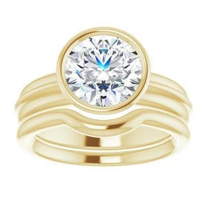 Rings 14K Yellow  8.2 mm Round Solitaire Engagement Ring Mounting