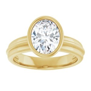Rings 14K Yellow 9x7 mm Oval Engagement Ring Mounting