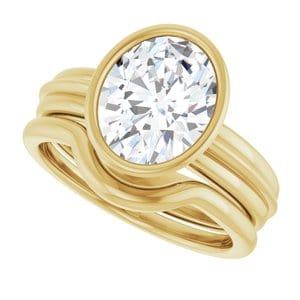 Rings 14K Yellow 10x8 mm Oval Engagement Ring Mounting