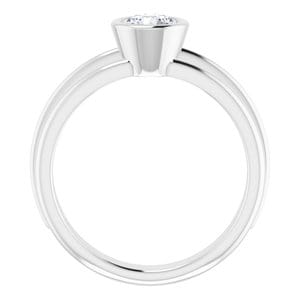 Rings 14K White 5.2 mm Round Engagement Ring Mounting
