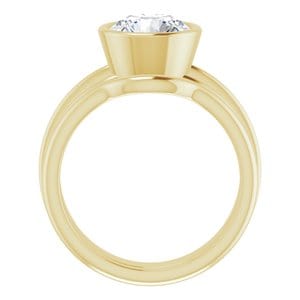 Rings 14K Yellow  8.2 mm Round Solitaire Engagement Ring Mounting
