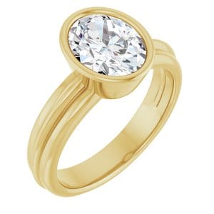 Rings 14K Yellow 9x7 mm Oval Engagement Ring Mounting