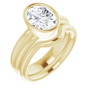 Rings 14K Yellow 9x7 mm Oval Engagement Ring Mounting