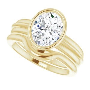 Rings 14K Yellow 9x7 mm Oval Engagement Ring Mounting
