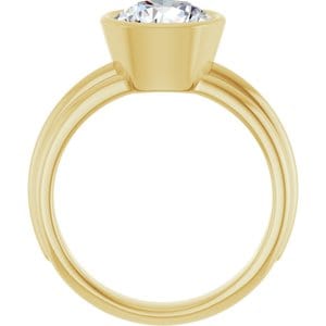 Rings 14K Yellow  8.2 mm Round Solitaire Engagement Ring Mounting