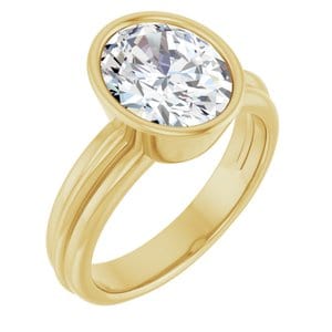 Rings 14K Yellow 10x8 mm Oval Engagement Ring Mounting