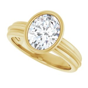 Rings 14K Yellow 9x7 mm Oval Engagement Ring Mounting