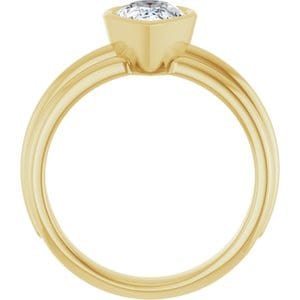 Rings 14K Yellow  9x6 mm Pear Solitaire Engagement Ring Mounting