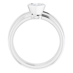 Rings Sterling Silver  5x5 mm Heart Solitaire Engagement Ring Mounting