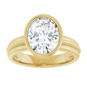 Rings 14K Yellow 10x8 mm Oval Engagement Ring Mounting