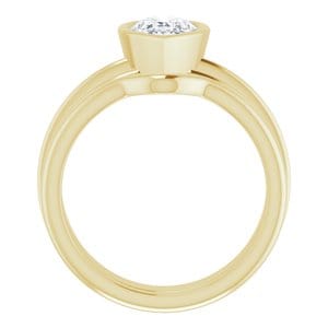 Rings 14K Yellow  9x6 mm Pear Solitaire Engagement Ring Mounting