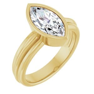 Rings 14K Yellow  12x6 mm Marquise Solitaire Engagement Ring Mounting