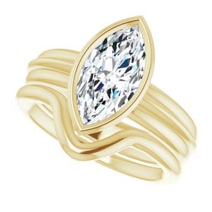 Rings 14K Yellow  12x6 mm Marquise Solitaire Engagement Ring Mounting