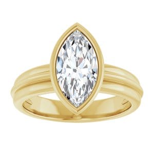 Rings 14K Yellow  12x6 mm Marquise Solitaire Engagement Ring Mounting