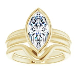 Rings 14K Yellow  12x6 mm Marquise Solitaire Engagement Ring Mounting