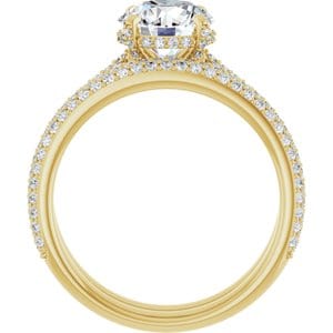 Rings 14K Yellow 7.4 mm Round Engagement Ring Mounting