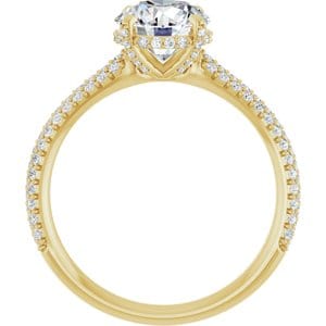Rings 14K Yellow 7.4 mm Round Engagement Ring Mounting