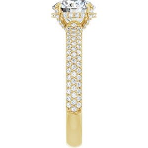 Rings 14K Yellow 7.4 mm Round Engagement Ring Mounting