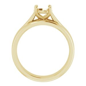 Rings 14K Yellow 6.5 mm Round Solitaire Engagement Ring Mounting