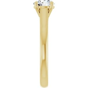 Rings 14K Yellow 6.5 mm Round Solitaire Engagement Ring Mounting