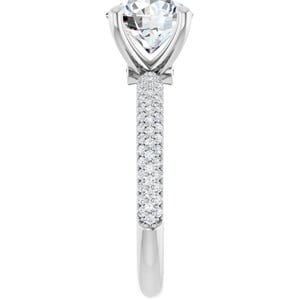 Rings Platinum 8 mm Round Engagement Ring Mounting