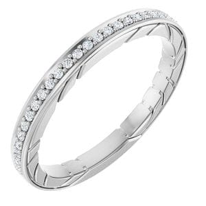 Rings 14K White Anniversary Band Mounting