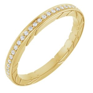 Rings 14K Yellow Anniversary Band Mounting