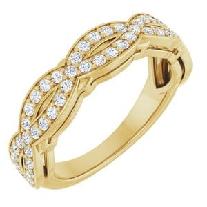 Rings 14K Yellow 1.3 mm Round Anniversary Band Mounting