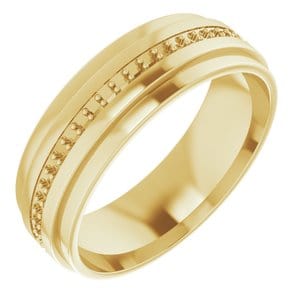 Rings 14K Yellow 1.2 mm Round Eternity Band Mounting Size 10.5
