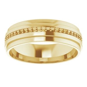 Rings 14K Yellow 1.2 mm Round Eternity Band Mounting Size 11.5