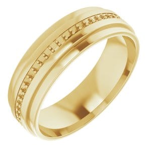 Rings 14K Yellow 1.2 mm Round Eternity Band Mounting Size 11.5