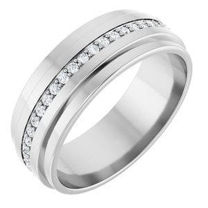 Rings 14K White 1/3 CTW Natural Diamond Eternity Band Size 7