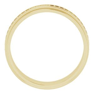 Rings 14K Yellow 1.2 mm Round Eternity Band Mounting Size 10.5