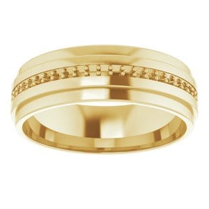 Rings 14K Yellow 1.2 mm Round Eternity Band Mounting Size 10.5