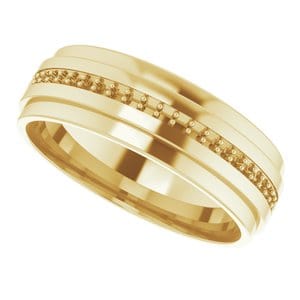 Rings 14K Yellow 1.2 mm Round Eternity Band Mounting Size 10.5