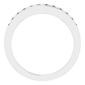 Rings 14K White 1/2 CTW Natural Diamond Anniversary Band