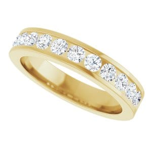 Rings 14K Yellow 2.5 mm Round Anniversary Band Mounting Size 7
