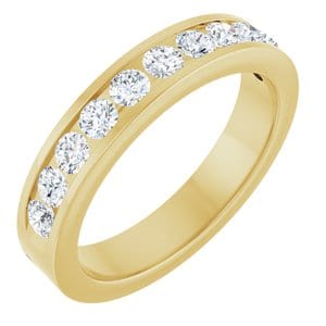 Rings 14K Yellow 2.5 mm Round Anniversary Band Mounting Size 7