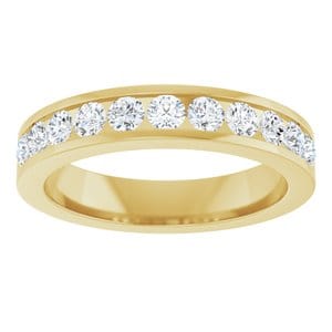 Rings 14K Yellow 2.5 mm Round Anniversary Band Mounting Size 7
