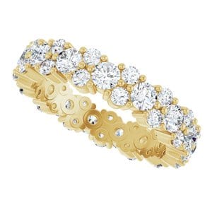 Rings 14K Yellow Round Eternity Band Mounting Size 5