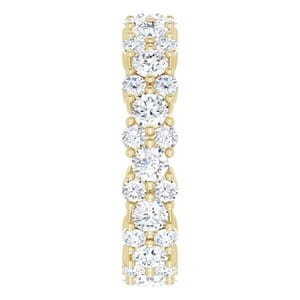 Rings 14K Yellow Round Eternity Band Mounting Size 6