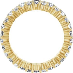 Rings 14K Yellow Round Eternity Band Mounting Size 5
