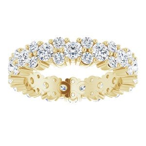 Rings 14K Yellow Round Eternity Band Mounting Size 6