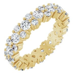 Rings 14K Yellow Round Eternity Band Mounting Size 5