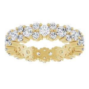 Rings 14K Yellow Round Eternity Band Mounting Size 5