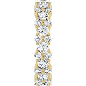 Rings 14K Yellow Round Eternity Band Mounting Size 5