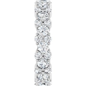 Rings 14K White Round Eternity Band Mounting Size 5
