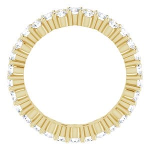 Rings 14K Yellow Round Eternity Band Mounting Size 6