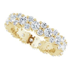Rings 14K Yellow Round Eternity Band Mounting Size 6